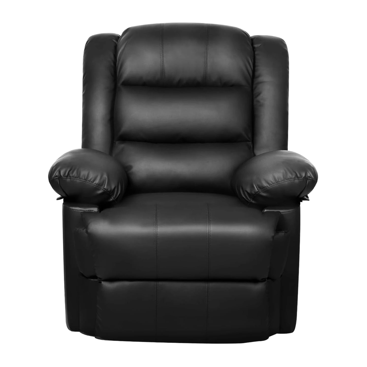 Recliner Armchair Padded Seat Single Sofa Lounge Seating Adjustable Reclining PU Couch Chair for Living Room Bedroom Home Theate