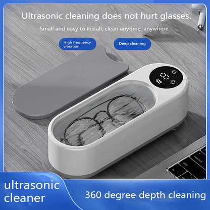 1pc-Ultrasonic Eyeglass Cleaner-USB Rechargeable Ultrasonic Cleaning Device for Jewelry,Glasses,Watches&More with Timer Function