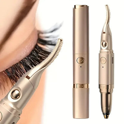 2 in 1 Electric Heating Eyelash Curler with Electric Eyebrow Knife USB Rechargeable Heated Eyelash Curlers Eyelash Shaping Tools