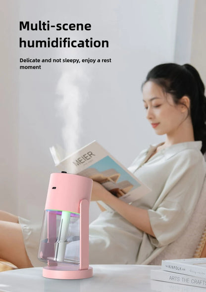 Creative Starry Sky Projection Humidifier Mini Rotating Car Air Humidifier with LED Light USB Electric Aroma Diffuser for Bedroo