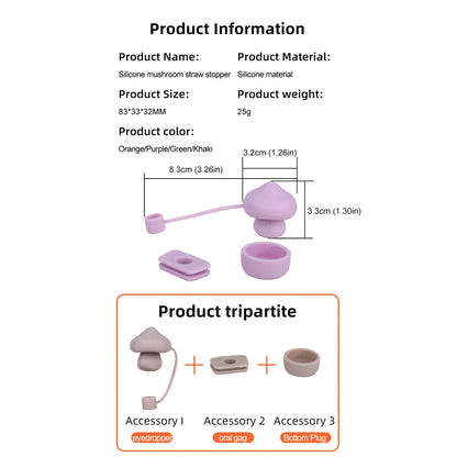 1Set Silicone Spill Proof Compatible for Stanley Cup 8mm Straw 40oz/ 30oz Tumbler Water Cup Anti Leakage Accessories Stopper Set