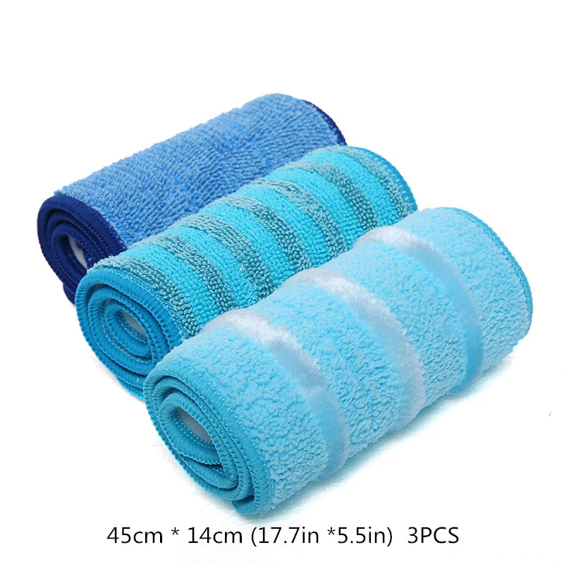 2PCS 45*14cm Floor Cleaning Replacement Mop Cloth Double Microfiber Mop Pad Household Paste Cloth Mop Pad Reusable Spraying Flat