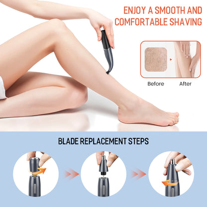 6 In1 Female Electric Body Hair Epilator Women Body Face Multifunctional Shaving Hair Trimmer kit for Armpit Bikini Arm Leg Face