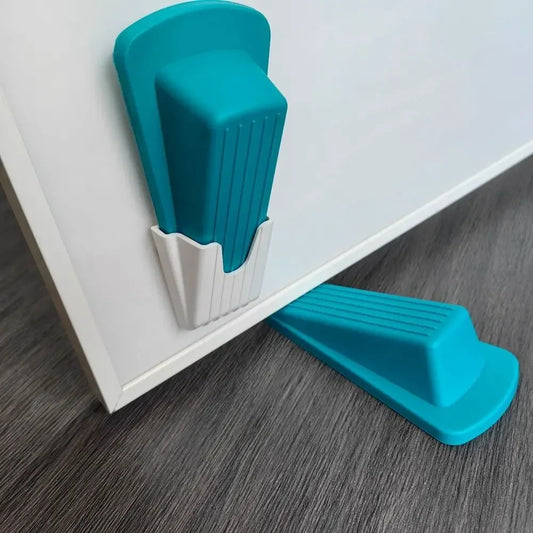 2Pcs Safety Silicone Door Stop Stoppers Block Wedge Doorstops Door Stopper Home Office Door Rear Retainer Anti-collision Stop