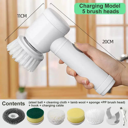 Rechargeable Electric Cordless Cleaning Brush Spin Scrubber Turbo Scrub Cleaner