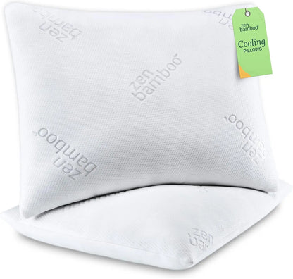 Pillows Queen Size Ultra Plush Down Alternative Cooling Pillow 2 Pack Machine Washable w/Cool Breathable Cover