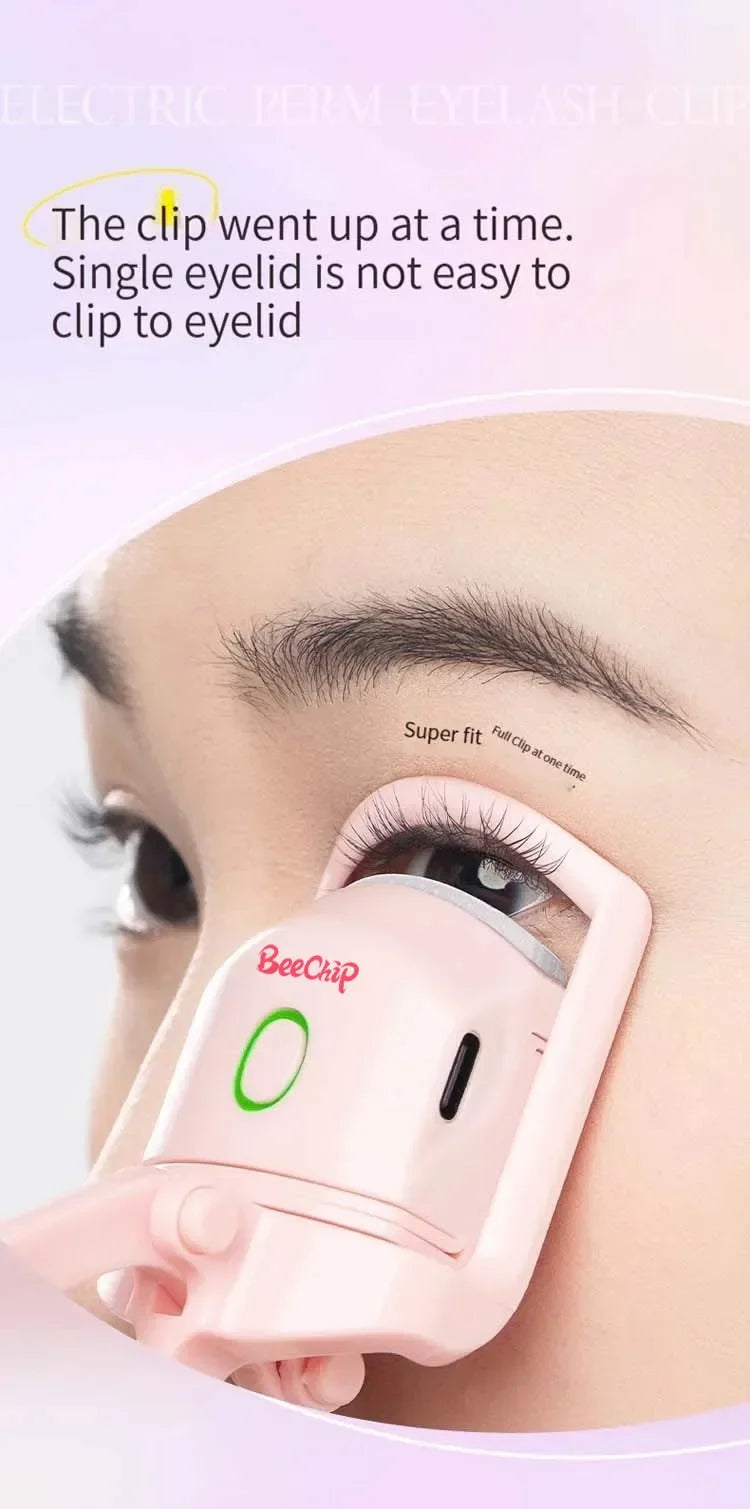 Beechip Hot Curling Electric Eyelash Curler Charging Double Temperature Eyelash Curler Lasting Temperature Control Portable