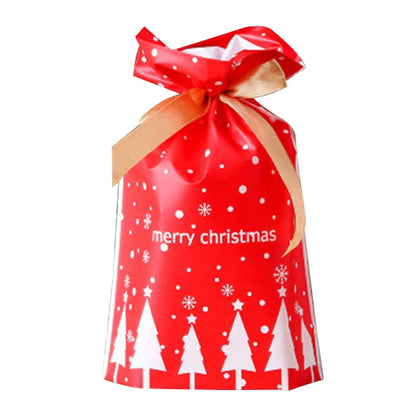 50pcs Christmas Candy Gift Bags Xmas Decorations Santa Gift Bag Navidad Xmas Gift Bags Cristmas Cookies Packing Bag 15x23.5cm