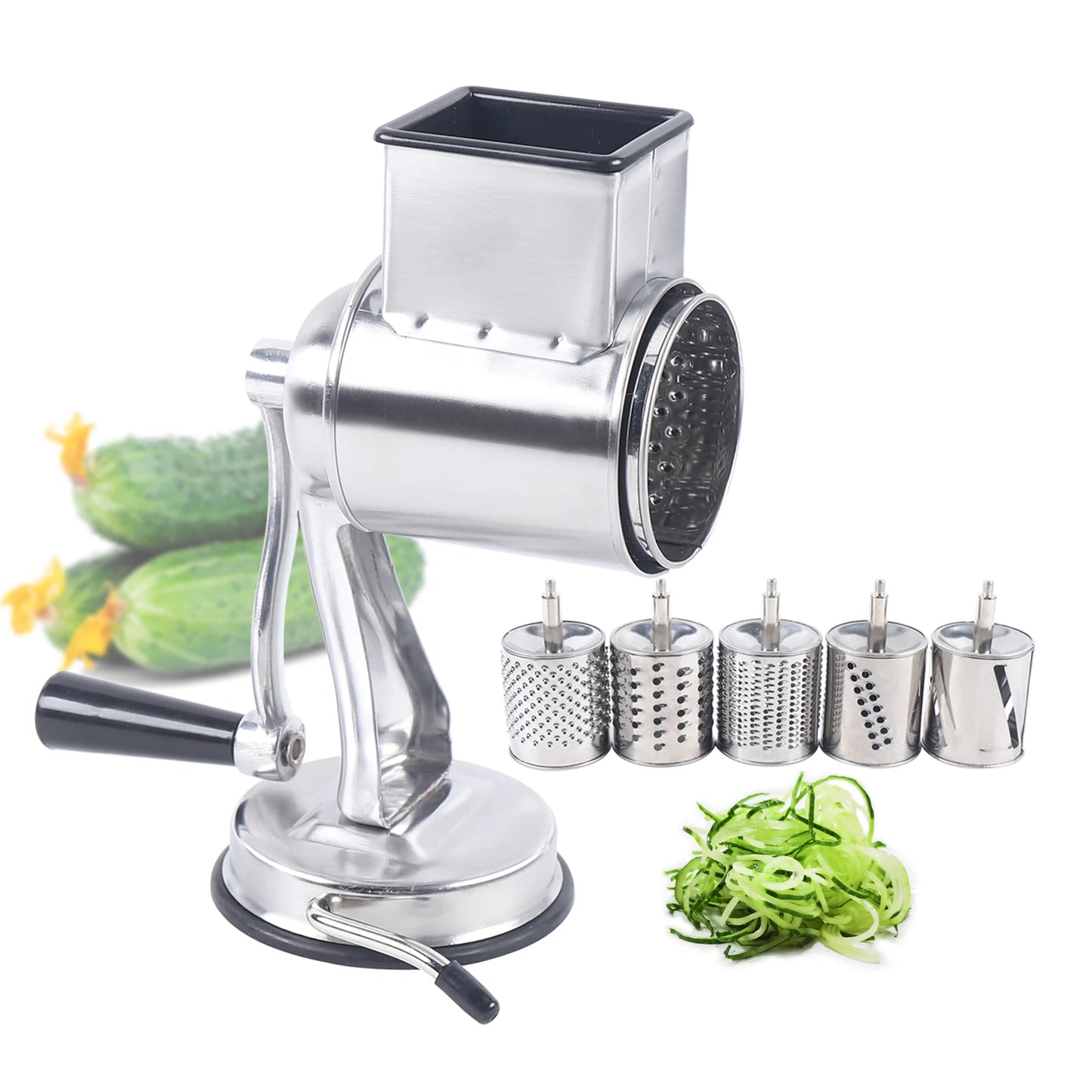 Rotary Cheese Grater Food Mills Grinder Vegetable Chopper Drum Blade Grinding Tool Set Kitchen Accessories