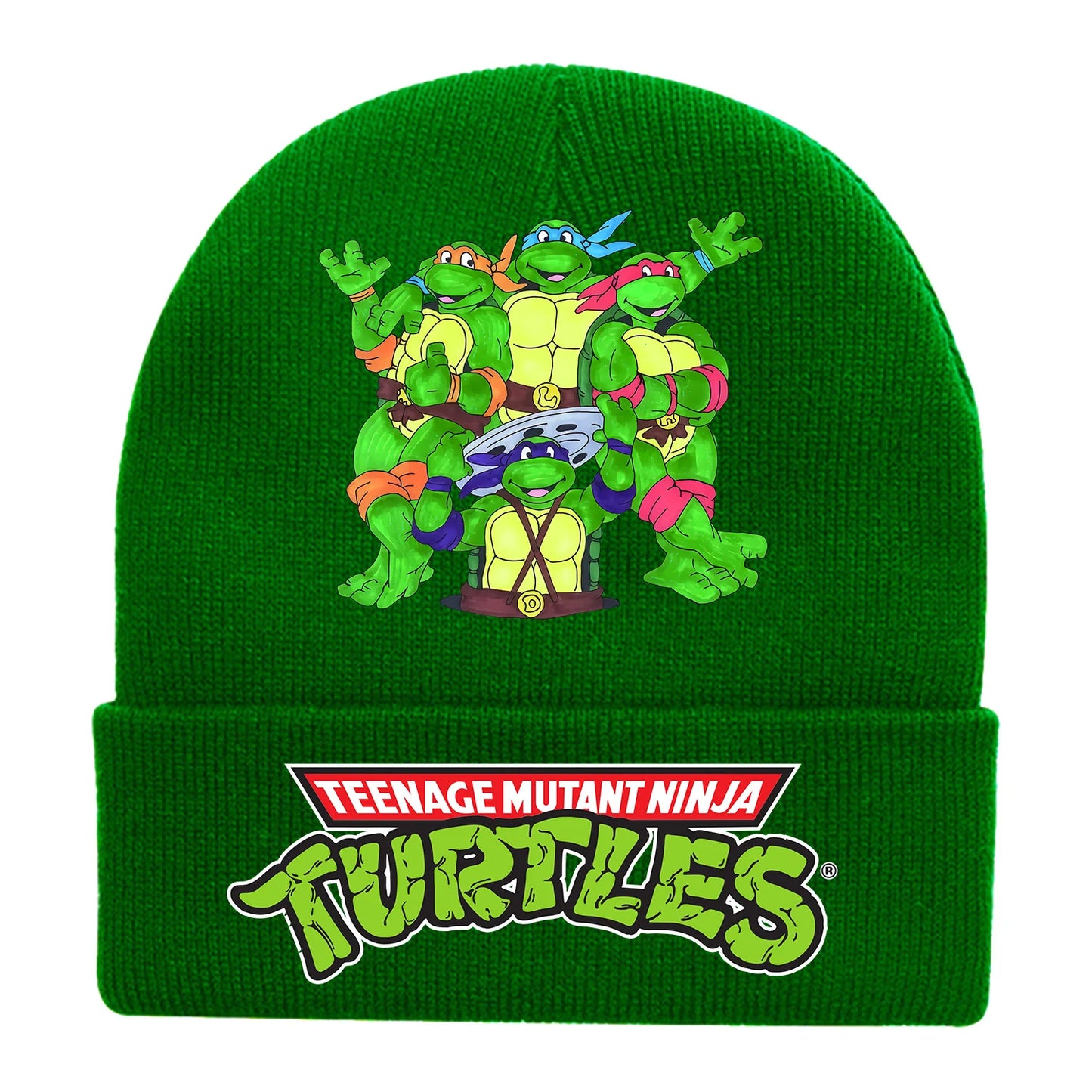 New Fashion Teenage Mutant Ninja Turtles Children's Cap Knitted Caps for Boy Trendy Baby Hat Beanie Anime Print Winter Hats Gift