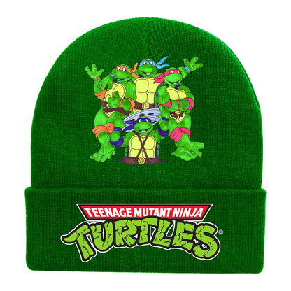 New Fashion Teenage Mutant Ninja Turtles Children's Cap Knitted Caps for Boy Trendy Baby Hat Beanie Anime Print Winter Hats Gift