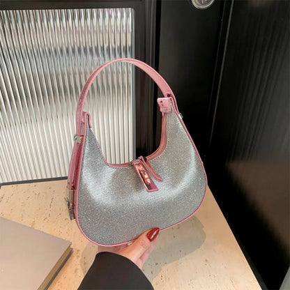 2025 Trend Armpit Purses High-end Women's Shoulder Bag Y2K Crescent Bag Ladies Luxury Design Top Handle Handbag Small Tote Bags