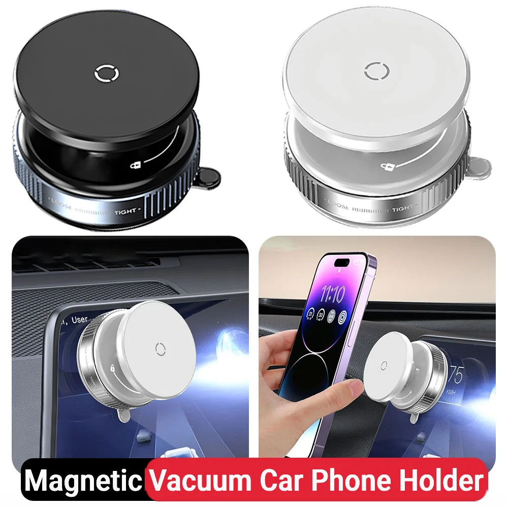 For Magsafe Magnetic Vacuum Car Phone Holder 360 Degree Rotation Car Holder Electric Vacuum Swivel Stand Suction Cup Bracket