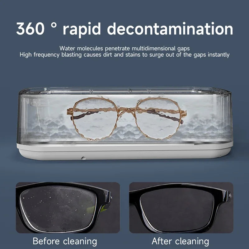 Xiaomi Ultrasonic Cleaning Machine 50,000Hz Glasses Cleaning Machine 650ML Large Capacity Jewelry Braces Professional Cleaner