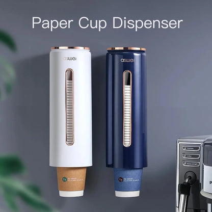 Paper Cup Dispenser Holder Automatic Disposable Cup Storage Rack Wall Mounted Cup Holder Organizer Water Dispenser Cups Stand