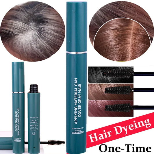 One-Time Hair Dyeing Stick Instant Gray Root Coverage Hair Color Cream Stick Temporary Cover Up White Hair Colour Dye No Harm