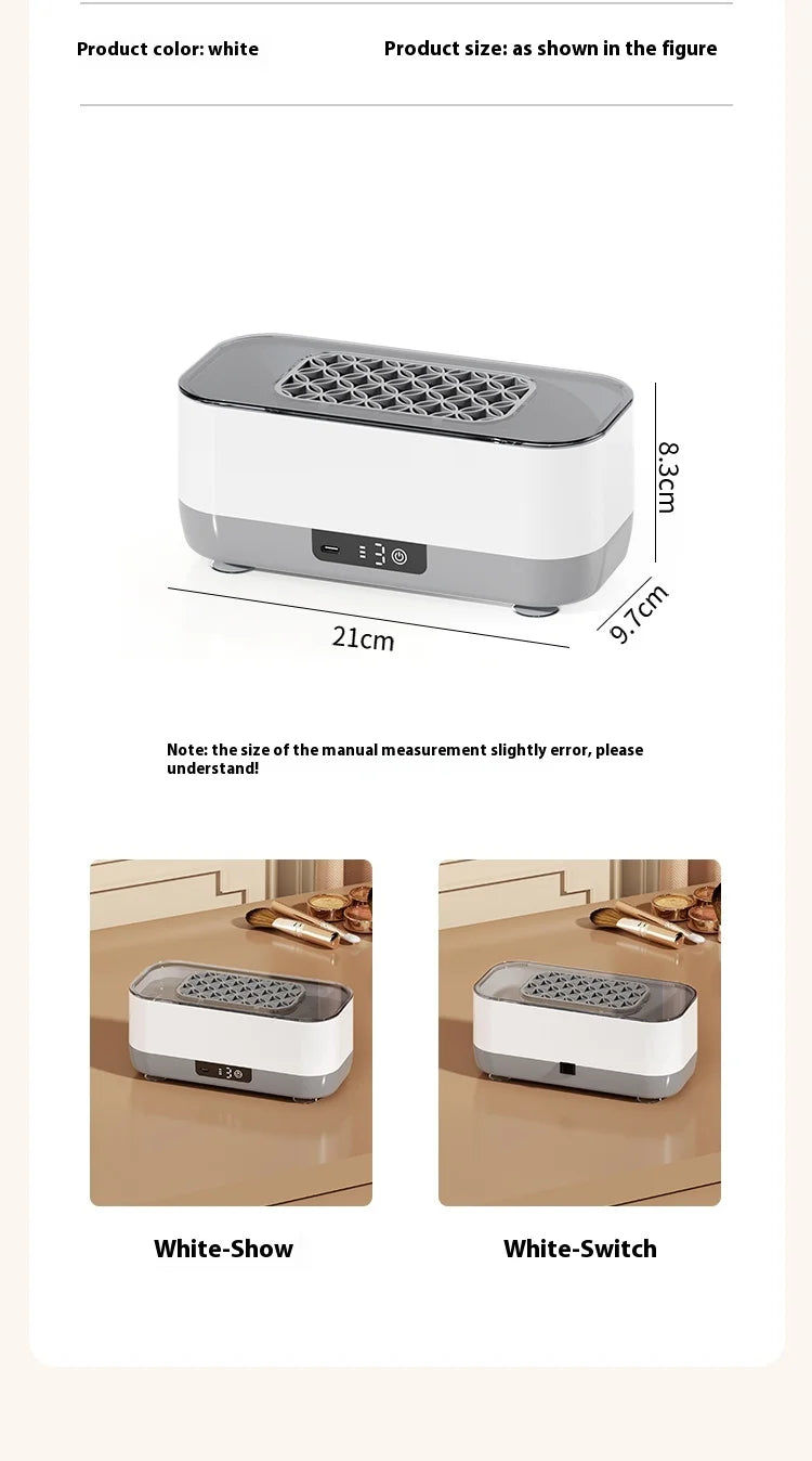 Ultrasonic Cleaning Machine USB Rechargeable High Frequency Vibration Wash Cleaner Jewelry Glasses Braces Cleaner