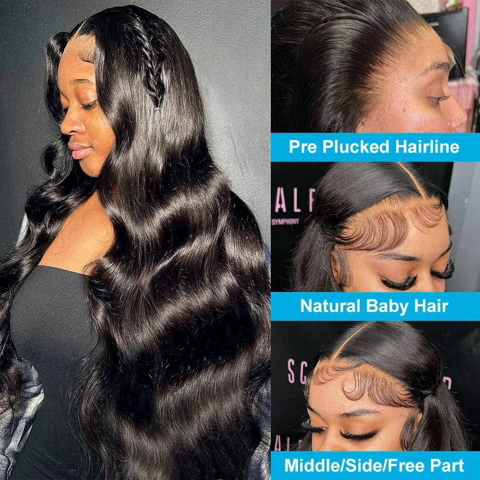 32 Inch Body Wave 13x6 Hd Lace Frontal Wig Human Hair 13x4 Hd Pre Plucked Lace Wigs For Women Brazilian 360 Lace Front Hair Wigs