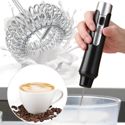 saengQ Milk Frother Handheld Foamer Coffee Maker Egg Beater Cappuccino Stirrer Mini Portable Blender Kitchen Whisk Tool