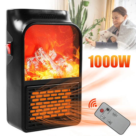 1000W 220V Electric heater Home Heater Thermostat air warmer radiator room heater Portable fast heat 15-32 grados ajustable heat