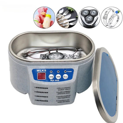 Portable Ultrasonic Cleaner Jewelry Parts Glasses Denture Teeth Circuit Board Watch Washing Machine Tub Dual Frequency Vibration