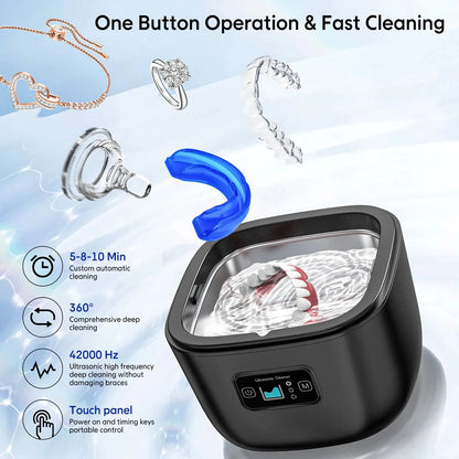 Ultrasonic Cleaning Machine Multi-function 42000hz High Frequency Denture Cleaning Watch Jewelry Glasses Automatic Cleaner