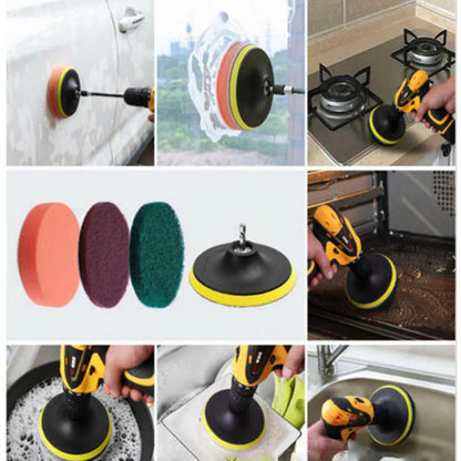 13 pcs Drill Brush Set Car Detailing Tile Carpet Cleaning Power Scrubber Attachment for Bathroom Kitchen Auto Cleaing Supplies