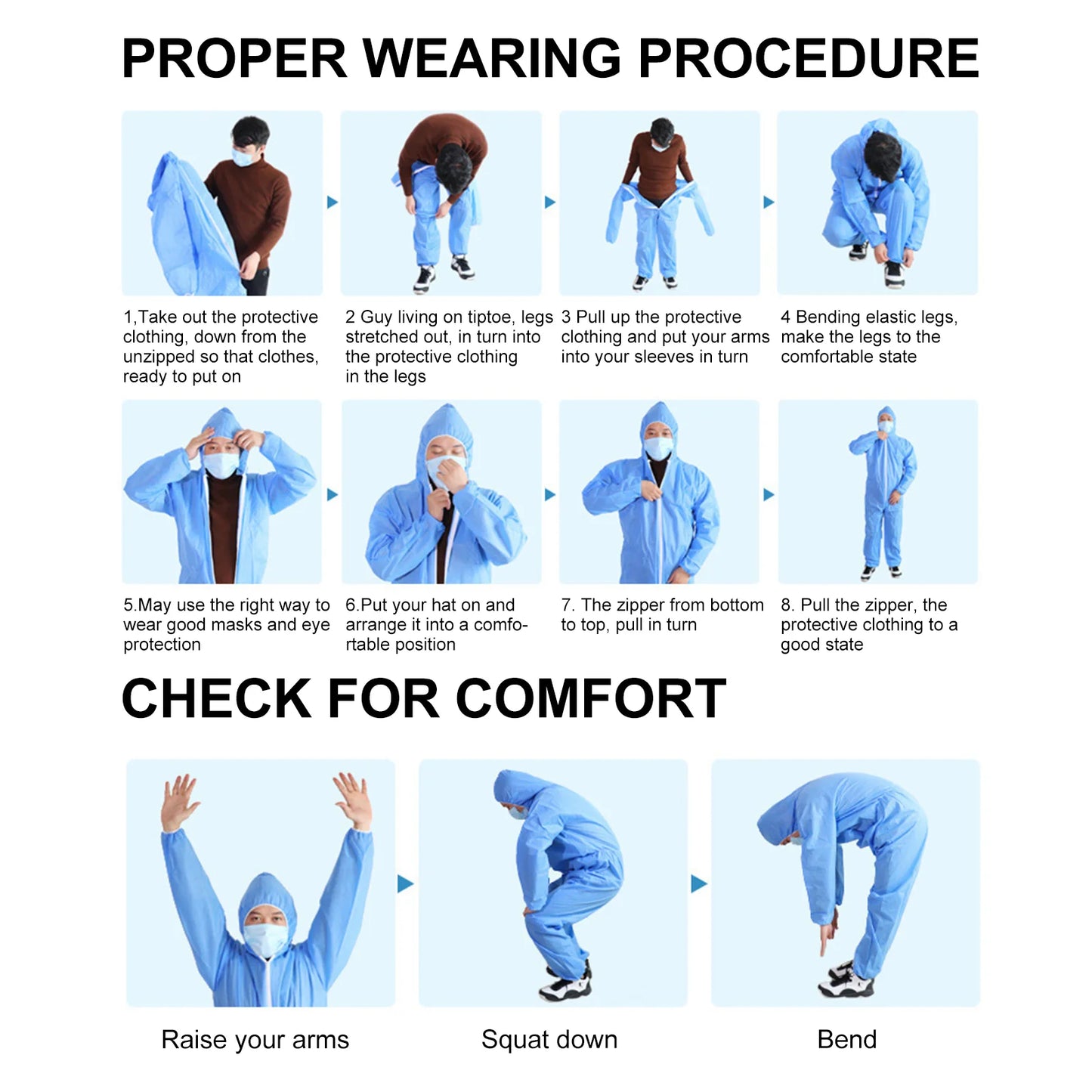 Protective Suit One-piece Clothing Coverall Maintenance Comfortable Outfit Isolated Protection Clothes Disposable Work