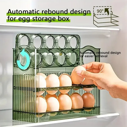 30 Grids Egg Refrigerator  Box Reversible Carton  Kitchen Tray Multi-layer Rack Organizer Timing Holder Container Bin