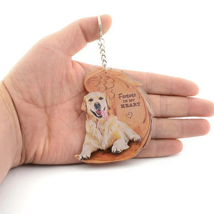 39 Style Cut Dog Forever In My Heart Angel Pendant Bag Keychain Car Key Chain Keyring Pet Jewelry Best Friends Gifts Accessories