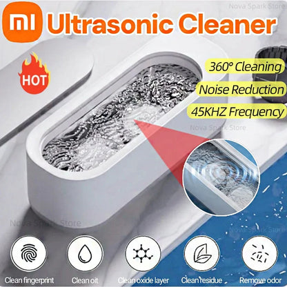 Xiaomi Ultrasonic Cleaning Machine 45KHz High Frequency Multifunctional Vibration Cleaner USB Charge Jewelry Ring Glass Cleaner