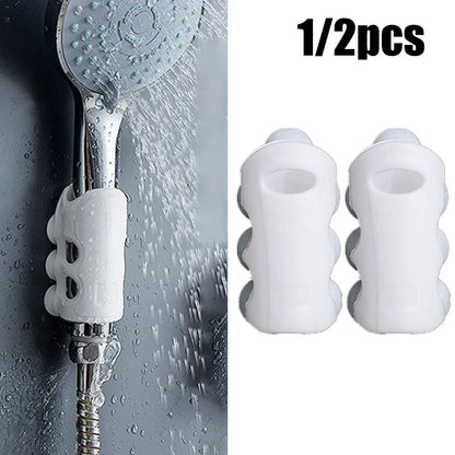 1/2PC Silicone Movable Shower Head Holder With Suction Cup Adjustable Silicone Shower Head Holder Bathroom Hooks