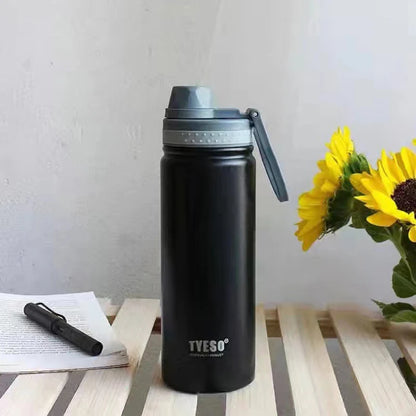 Tyeso 530/750ML Stainless Steel Thermos Bottle Portable Outdoor Sport Water Cup Keeps Cold and Heat High Capacity Thermos Bottle