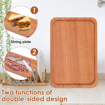 Wood Serving Trays Natural Wood Cutting Board Rectangle Wood Charcuterie Board Decorative Cutting Serving Board Multifunctional