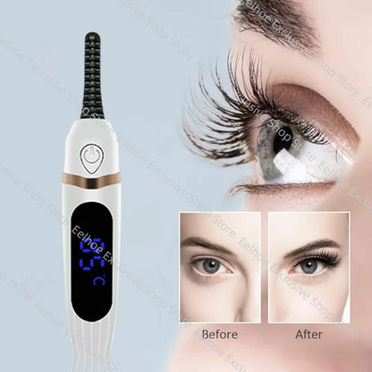 Electric Eyelash Curler Portable Eyelash Curling Device Quick Natural Eyelash Curler Safe Long Lasting Make up Tool 2025