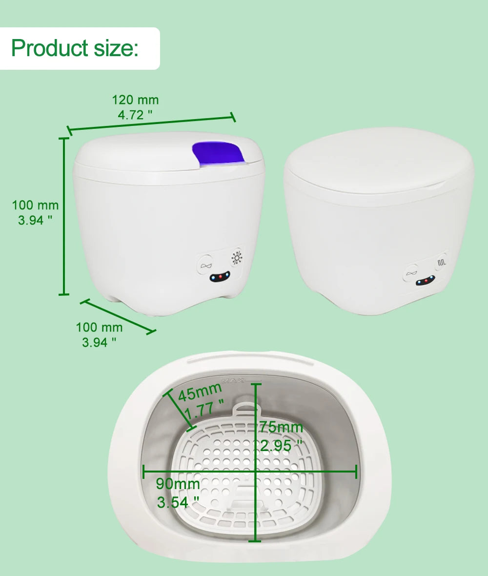 Ultrasonic Cleaner for Denture Tooth Jewlery Watch Teeth Ultra Sonic Retainer Cleaner Ultrasonic Bath UV Tina Ultrasonica Dental