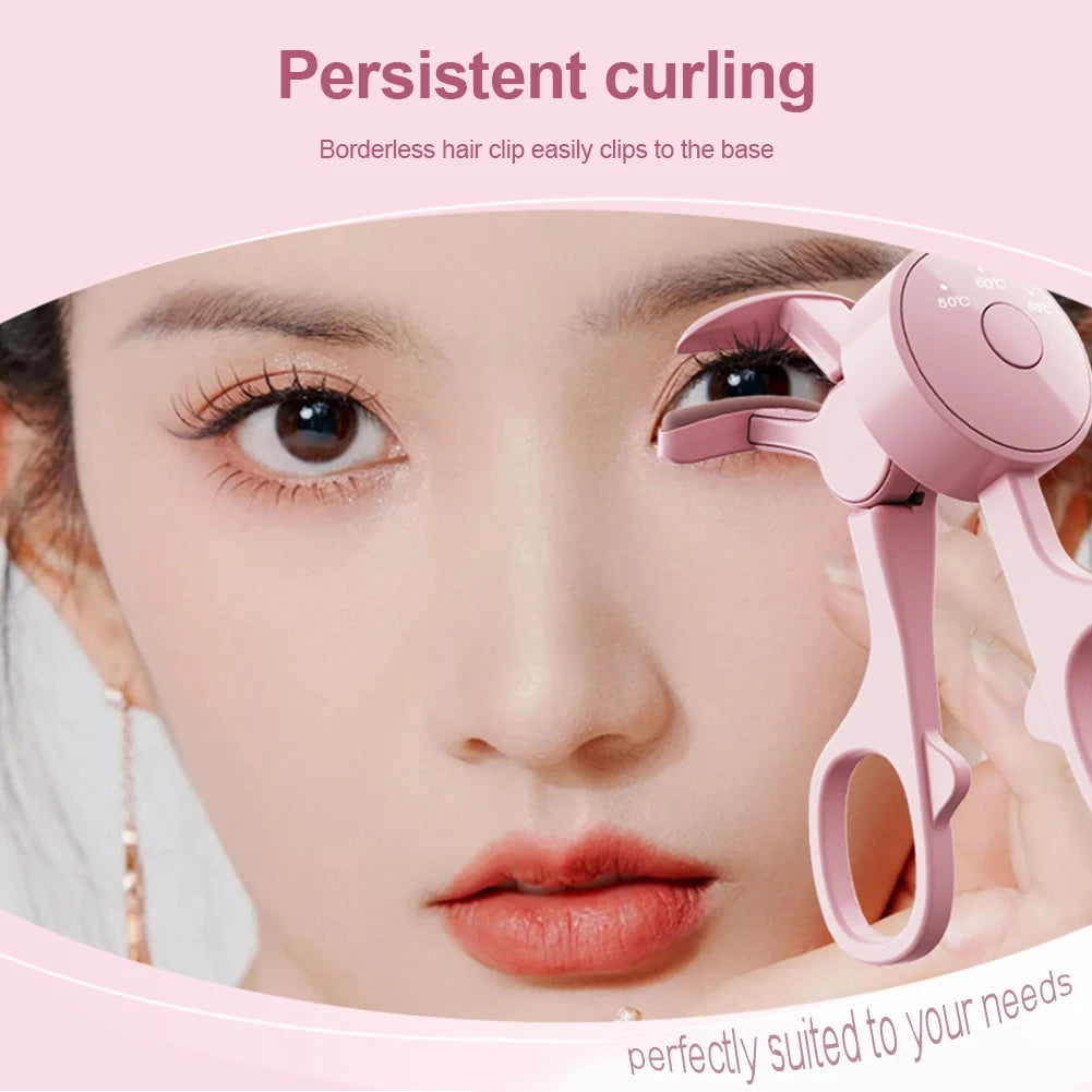 Heated Eyelash Curler Electric Eyelash Curler Long Lasting Heated Lash Curler Rechargeable Eyelash Curler Makeup Accessories