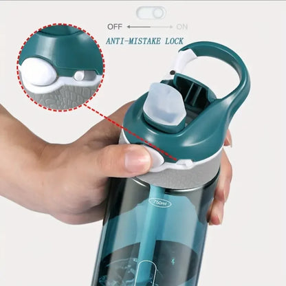 750ml Sports Water Bottle - Hydration On-the-go with Convenient Straw, Perfect for Camping, Hiking BPA-Free and Safe