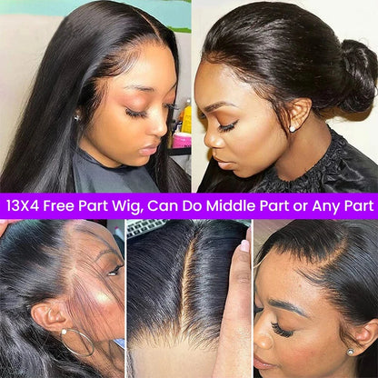 180 Density Glueless Wig Ready To Wear 13X6 Straight Frontal Wig Pre Plucked 5X5 Closure Wig 360 Lace Front Human Hair Wig