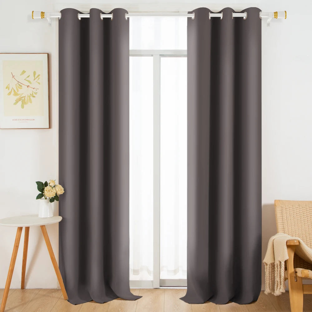 YanYangTian Blackout Curtain Home Decor Window Living room Shading Curtains for bedroom Simple Solid Thicker Dark Curtains