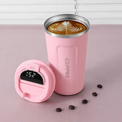 450ml Thermos Bottle Smart Display Temperature 316 Stainless Steel Vacuum Cup Office Coffee Cup Business Portable Thermal Mug