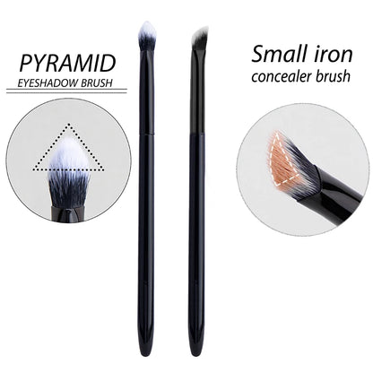 Small Iron Concealer Brush Angled Cream Foundation Concealer Makeup Brushes Oblique Angled Triangle Concealer Makeup Tools