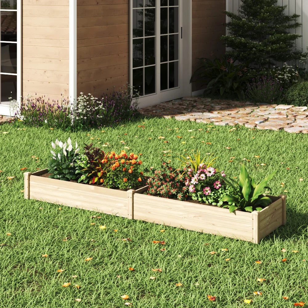 【Breeins】Raised Garden Bed Kit Outdoor Planter Box Wooden for Vegetable/Flower/Herb