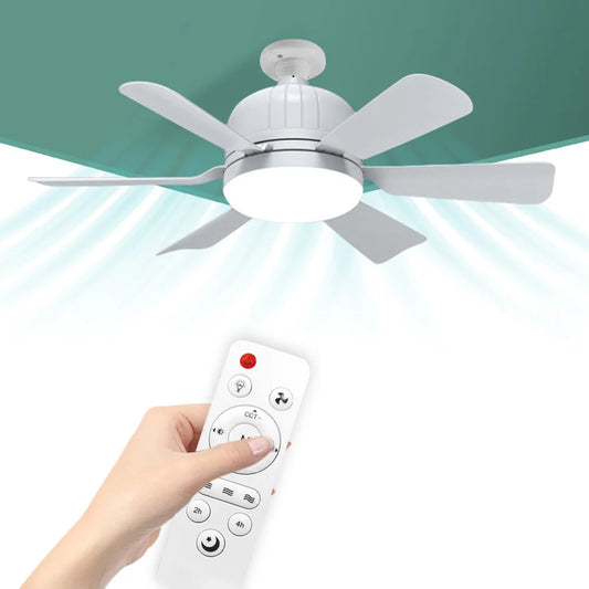 40W Decorative Ceiling Fanlight with Remote Control Creative Fan Lamp 3 Colors Adjustable Chandelier Fan Lamp for Home Bedroom