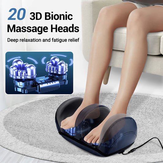 Electric Shiatsu Foot Massager Kneading Roller Deep Muscle Relaxation Full Body Massage Arm Calf Pain Relieve Health Care