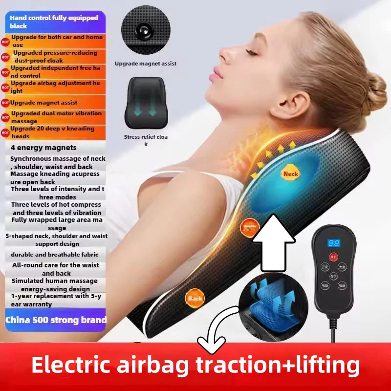 Manufacturer Direct Electric Shiatsu Head Neck Cervical Ttraction Body Massager Car Back Pillow with Heating Vibrating Massage D