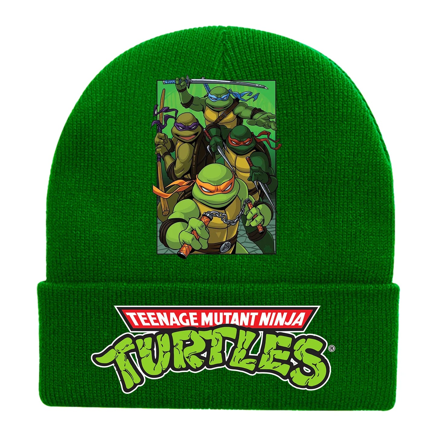 New Fashion Teenage Mutant Ninja Turtles Children's Cap Knitted Caps for Boy Trendy Baby Hat Beanie Anime Print Winter Hats Gift