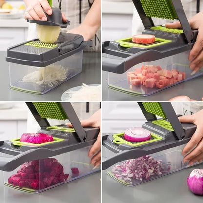 Portable Vegetable Cutter Shredder Multifunctional Slicer Potato Chopper Carrot Grater Reusable Fruit Veggie Cutting Tool