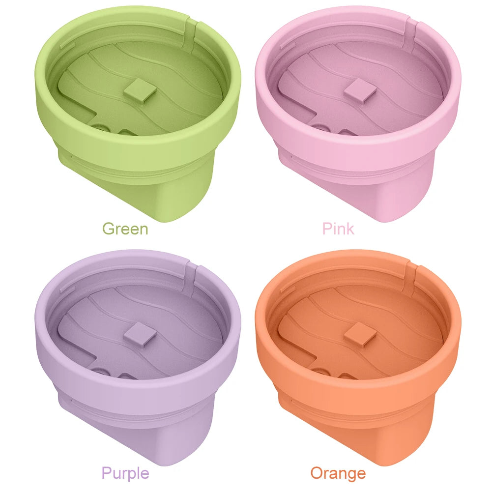 Silicone Ice Cream Cup with Lid & Spoon Freezer Storage Container Reusable Snack Bowl for Stanley 40oz Water Cup Accessories