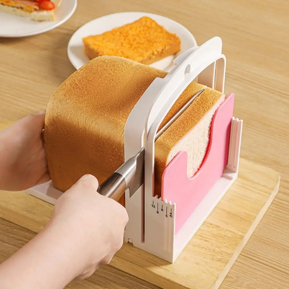 New Foldable Toast Bread Slicer Stand DIY Homemade Bread Toast Loaf Slicing Machine Baking Tool Bread Cutting Guide Tool